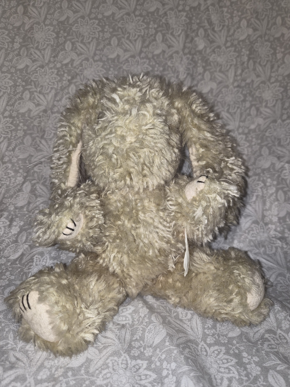 Plush Beige Floppy-Ear Bunny